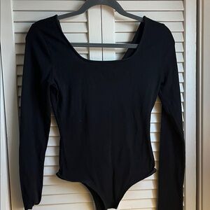 Madewell Black Ribbed Top